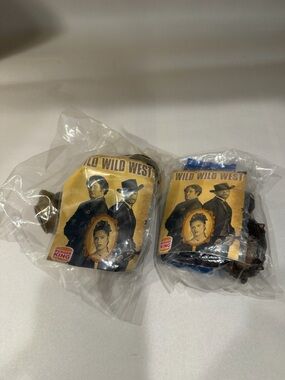 Wild Wild West Burger King Toy Figures - Brown and Black